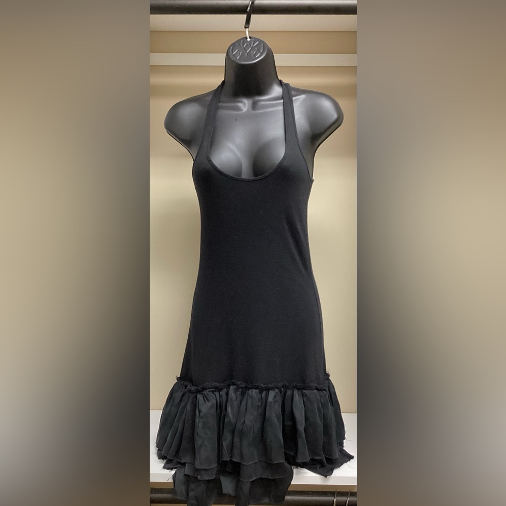 Sleek Black Fitted Tank Top Dress